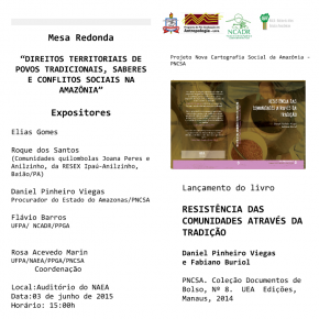 Mesa Redonda  “Direitos Territoriais de Povos Tradicionais, saberes e conflitos sociais na Amazônia"