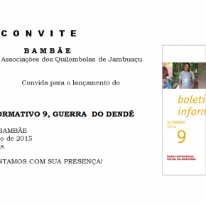 Lançamento do Boletim 9 - Guerra do Dendê