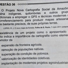 ATUALIZADA: Projeto Nova Cartografia Social Da Amazônia presente no ENEM 2015