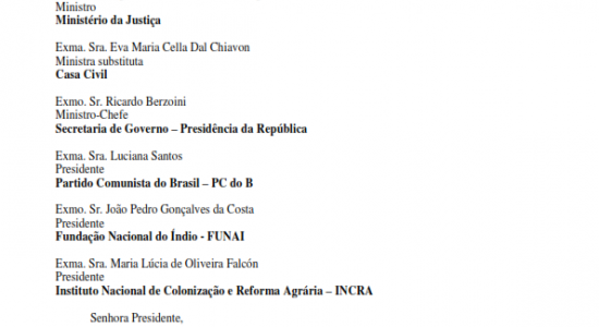 ABA Encaminha Ofício para Presidente da República Sobre Depoimento do Sr. Aldo Rebelo no dia 30-03-2016