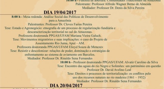 Curso de Especialização: Desenvolvimento, Etnicidade e Políticas Públicas na Amazônia no IFAM Campus Manaus Zona Leste
