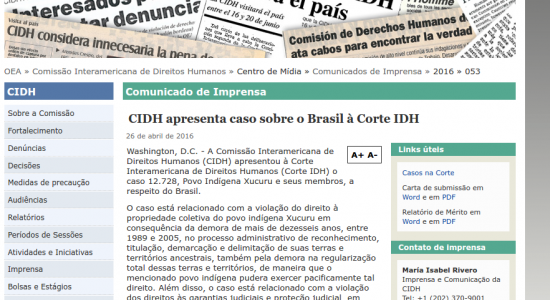 CASO XUKURU NA CORTE INTERAMERICANA DE DIREITOS HUMANOS