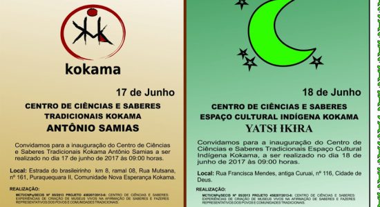 Inauguração do Centro de Ciências e Saberes Tradicional Kokama Antônio Samias e Espaço Cultural Indígena Kokama Lua Verde em 17 e 18 de Junho, Manaus - AM