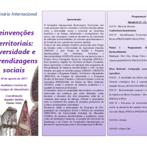 Seminário Internacional - Reinvenções Territoriais: diversidade e aprendizagens sociais - 30 de Agosto -