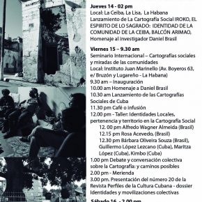 Jornada Cuba-Brasil Cartografías Sociales 14 al 16-09-2017 - Folder Programação