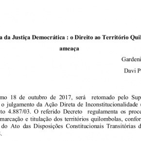 Carta de Gardenia Ayres e Davi Pereira sobre Ação de Inconstitucionalidade