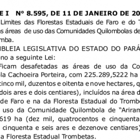 Estado do Pará dá prosseguimento às titulações dos territórios quilombolas de Cachoeira Porteira e Ariramba