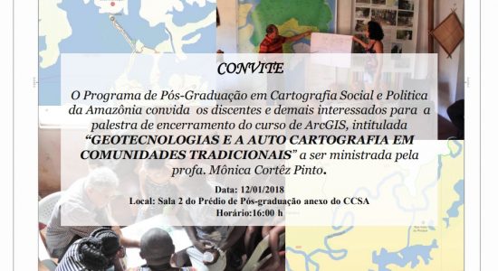 Convite para palestra de encerramento do curso de ArcGis em São Luís MA dia 12 de Janeiro por Mônica Cortêz Pinto
