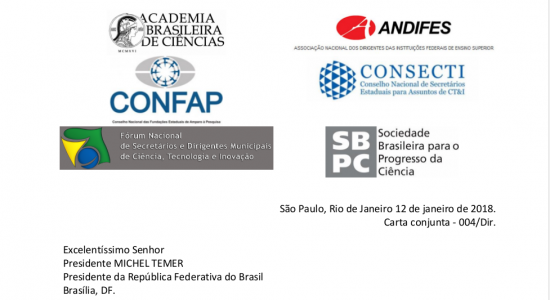 Carta Conjunta ao Presidente da República - FNDCT