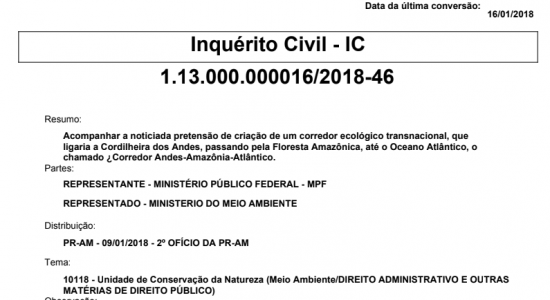 MPF instaura Inquérito Civil-IC