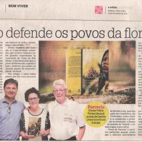 Livro "Povos da Floresta: Cultura, resistência e esperança", de Felício Pontes Jr. em matéria do jornal A Crítica, Manaus AM