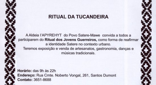 Convite: Ritual da Tucandeira - 19 de abril de 2018 Manaus - AM