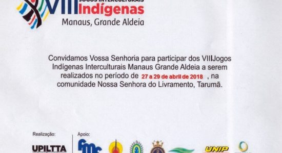 VIII JOGOS INTERCULTURAIS INDÍGENAS MANAUS A GRANDE ALDEIA - 27 a 29 de Abril  de 2018 - Manaus AM
