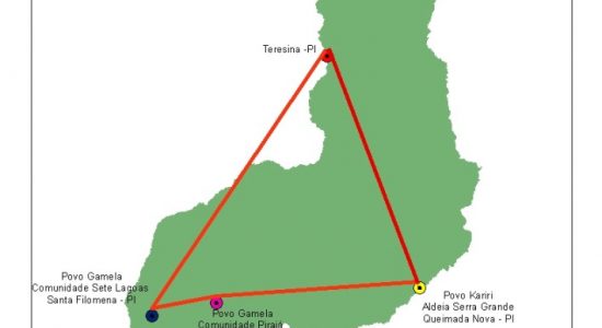 Equipe do Projeto Nova Cartografia Social realiza trabalho de campo entre os indígenas Gamela e Kariri, no Piauí