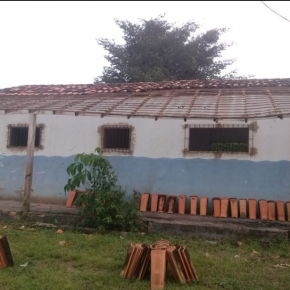 Notícias sobre a reforma do prédio que abrigará o Centro de Ciência e Saberes na comunidade quilombola de Pau Furado, Salvaterra, Arquipélago de Marajó