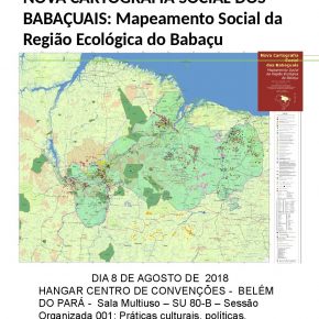 Lançamento do Mapa Nova Cartografia Social dos Babaçuais dia 8 de agosto em Belém - PA