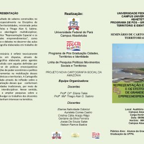 SEMINÁRIO DE CARTOGRAFIA SOCIAL E TERRITORIALIDADES no Auditório Central Campus Abaetetuba dia 06 de agosto de 2018