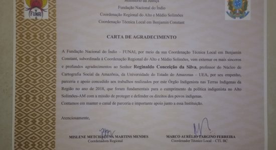 Pesquisadores da equipe do Núcleo de Cartografia Social da Amazônia de Tabatinga contemplados com Menção de Honra ao Mérito