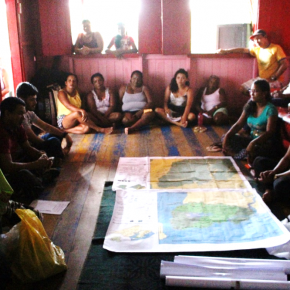 REUNIÃO PREPARATÓRIA DE OFICINA DE MAPEAMENTO NA COMUNIDADE QUILOMBOLA NOSSA SENHORA DO BOM REMÉDIO, TERRITÓRIO ASSACU, NA ILHA XINGU, ABAETETUBA-PA