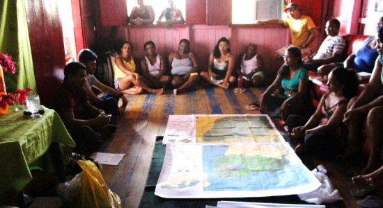 REUNIÃO PREPARATÓRIA DE OFICINA DE MAPEAMENTO NA COMUNIDADE QUILOMBOLA NOSSA SENHORA DO BOM REMÉDIO, TERRITÓRIO ASSACU, NA ILHA XINGU, ABAETETUBA-PA