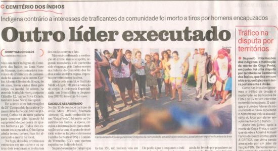 MAIS UMA LIDERANÇA INDÍGENA FOI ASSASSINADA NA CIDADE DE MANAUS – AM