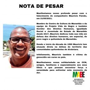 Nota de Pesar MABE - Maurício Paixão