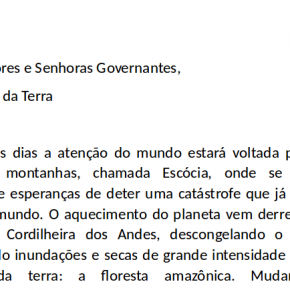 Carta do Encontro de Saberes - Aos Senhores e Senhoras Governantes, Aos Povos da Terra